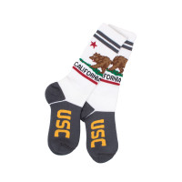 USC Trojans Landmark Stripe Crew Socks